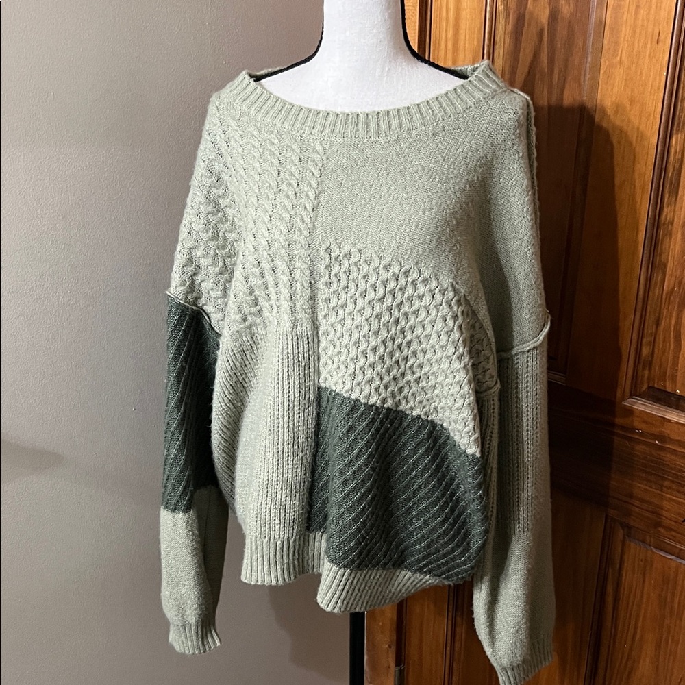 Colorblock Knit Sweater - Picture 1 of 4